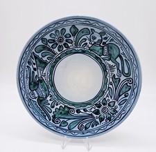 Felix Tissot Taxco Salad Plate 7" Mexico Folk Art Blue Fantasia I