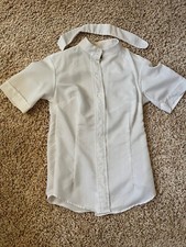 Equestrian Dressage Show Shirt White Short Sleeve Size 32