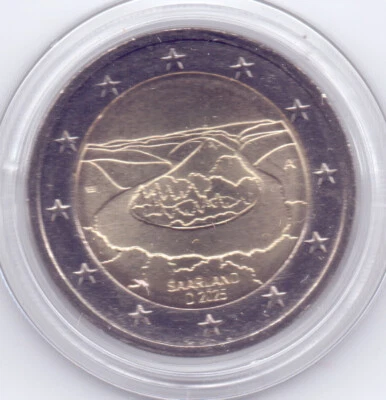 BRD - 2025A - 2 Euro - Saarland - Schleife - bfr. in Kapsel - top - Bild 1 von 2