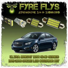 White LED interior lights package kit for 2011-2018 Cruze 7 pcs 3014 series SMD