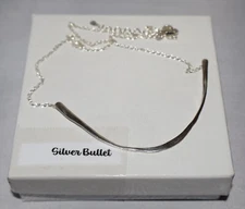 Silpada Solid Curved Bar "Expressions" Sterling Silver Necklace N2970