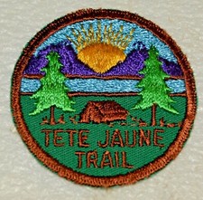 Tete Jaune Trail District Circular Yellow Sun Boy Scout Badge Canadian Abt2b
