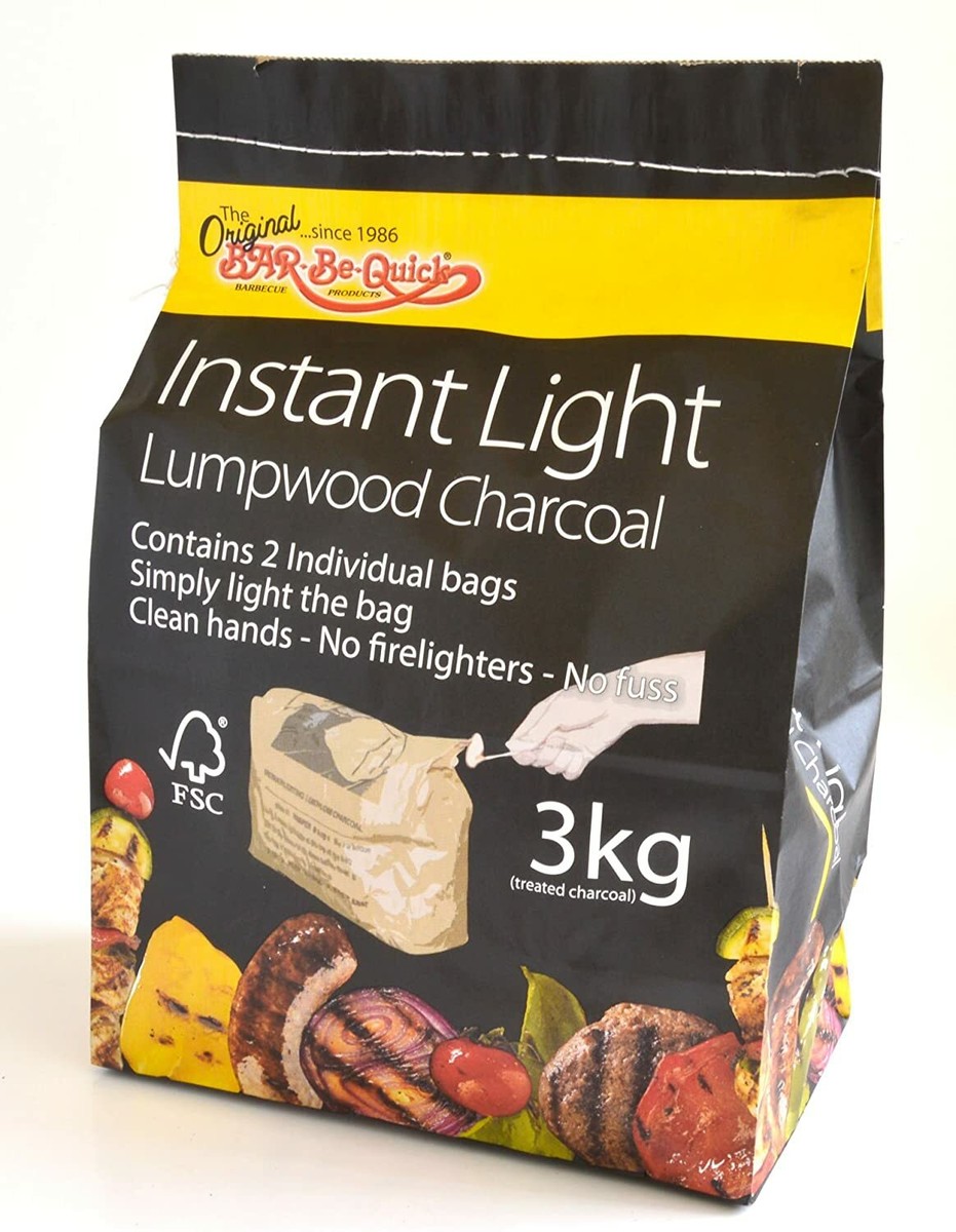 Bar-Be-Quick Instant Lighting Charcoal 3kg x Bags
