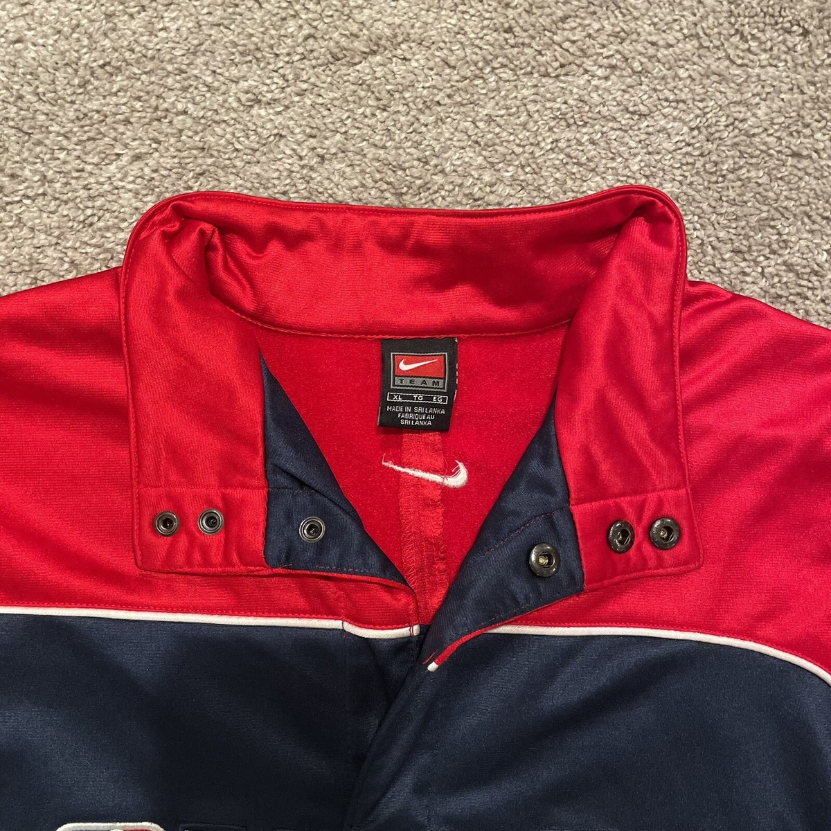 Vintage Nike Team Men's XL NBA Warm Up Jacket Snap Button Vintage Nike Team Men's XL NBA Warm Up Jacket Snap Button