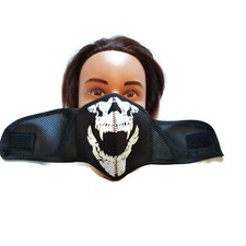 Vampire Skull Face Mask Reusable Neoprene, Half Face Mask Vampire Skull face