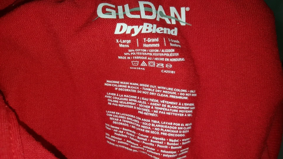 Gildan Mens Shirt Size XL X Large Red - Image 2 of 3