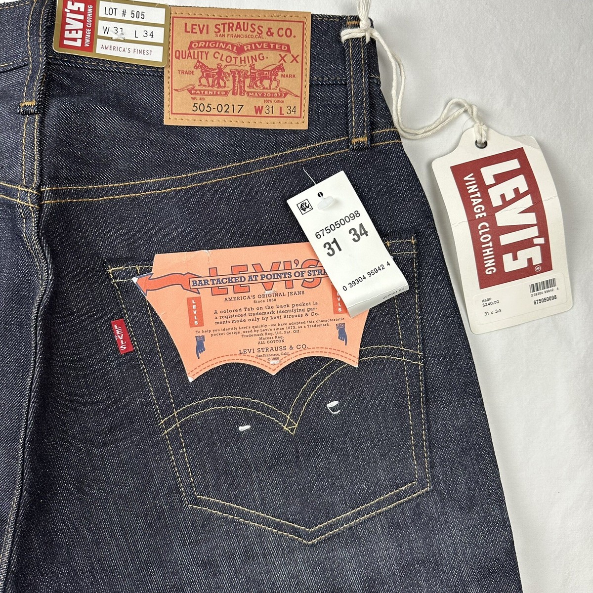 Levi's Vintage Clothing 505-0217 1967 W31 L34 Rigid Blue Levi's Vintage Clothing 505-0217 1967 W31 L34 Rigid Blue