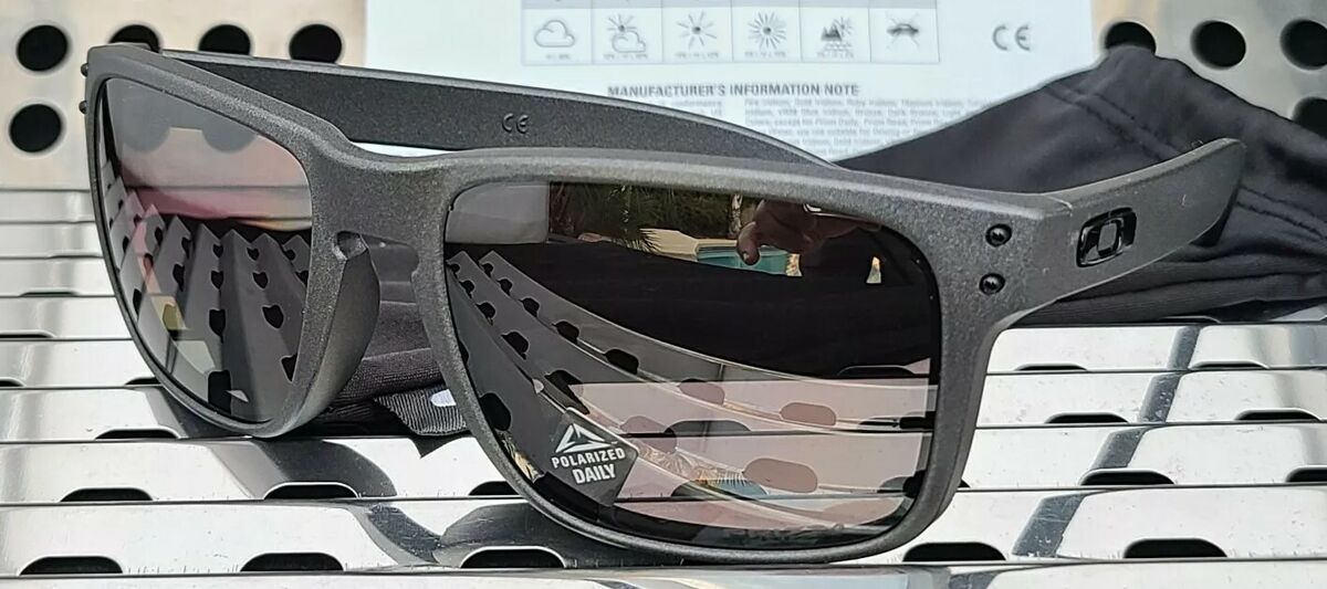New Oakley HOLBROOK 9102-B555 Sunglasses Steel w/ Prizm New Oakley HOLBROOK 9102-B555 Sunglasses Steel w/ Prizm