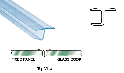 CRL PCC10118 'Y' Inline 180 Degree Panel Seal for 3/8" Glass - 118" Clear - Picture 1 of 5