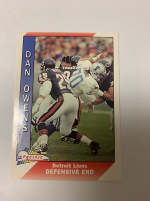 1991 Pacific Dan Owens Detroit Lions