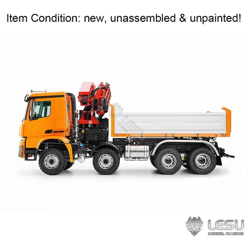 LESU 1/14 8X8 RC Hydraulic 3-Ways Dumper Truck Crane Tipper DIY KIT 3348 Models - Picture 6 of 12