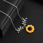 Sunflower Flower Floral Nature Necklace Pendant Gift For Her + Free Gift Bag