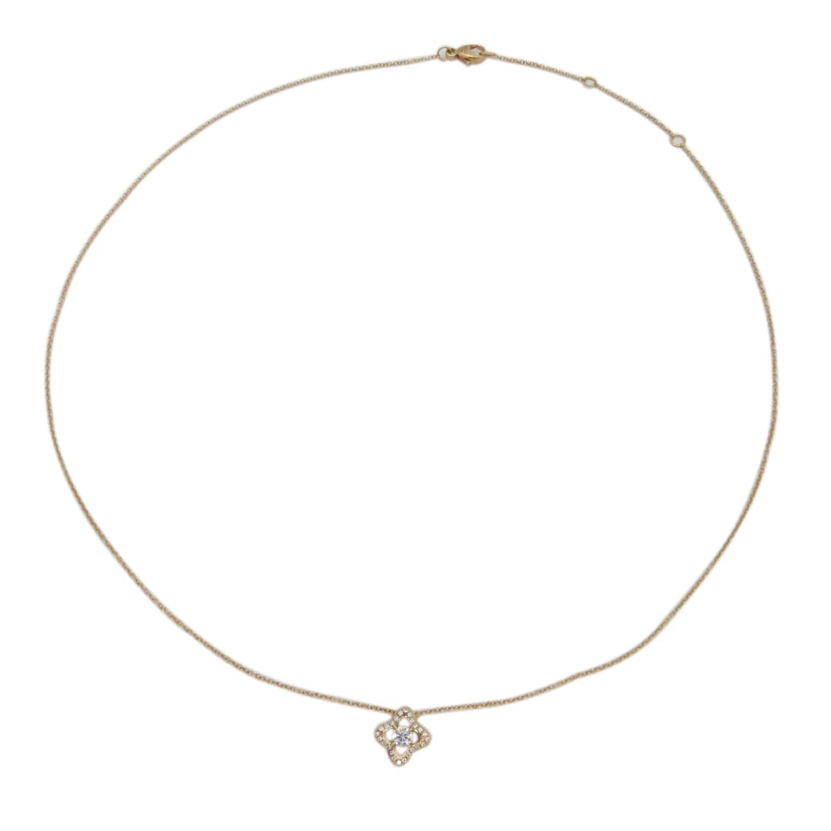 DAVID YURMAN Venetian Quatrefoil Necklace 18K Rose Gold Diamond eBay