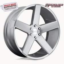 DUB 1PC S218 GLOSS SILVER BRUSHED - 22X9.5 - 6X5.5 BP, 19 MM Offset (1 Wheel)