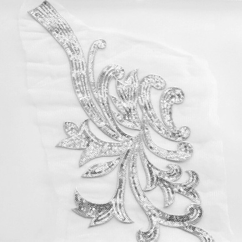Sequin Lace Embroidered Patches Cloth Applique DIY Wedding Trims Sewing Craft - Picture 16 of 20