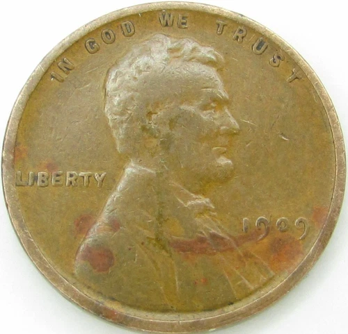 1909 VDB Lincoln Wheat Cent in a SAFLIP® - V.D.B. - VF- (Fine+) Coin