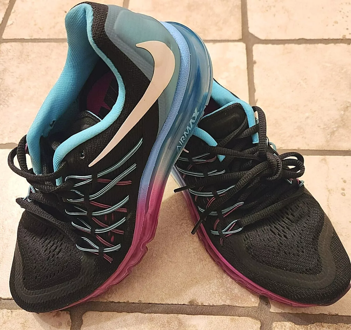Nike Air Max 2014 2015 2016 schwarz wei grau lila Fuchsia Laufschuhe Damen