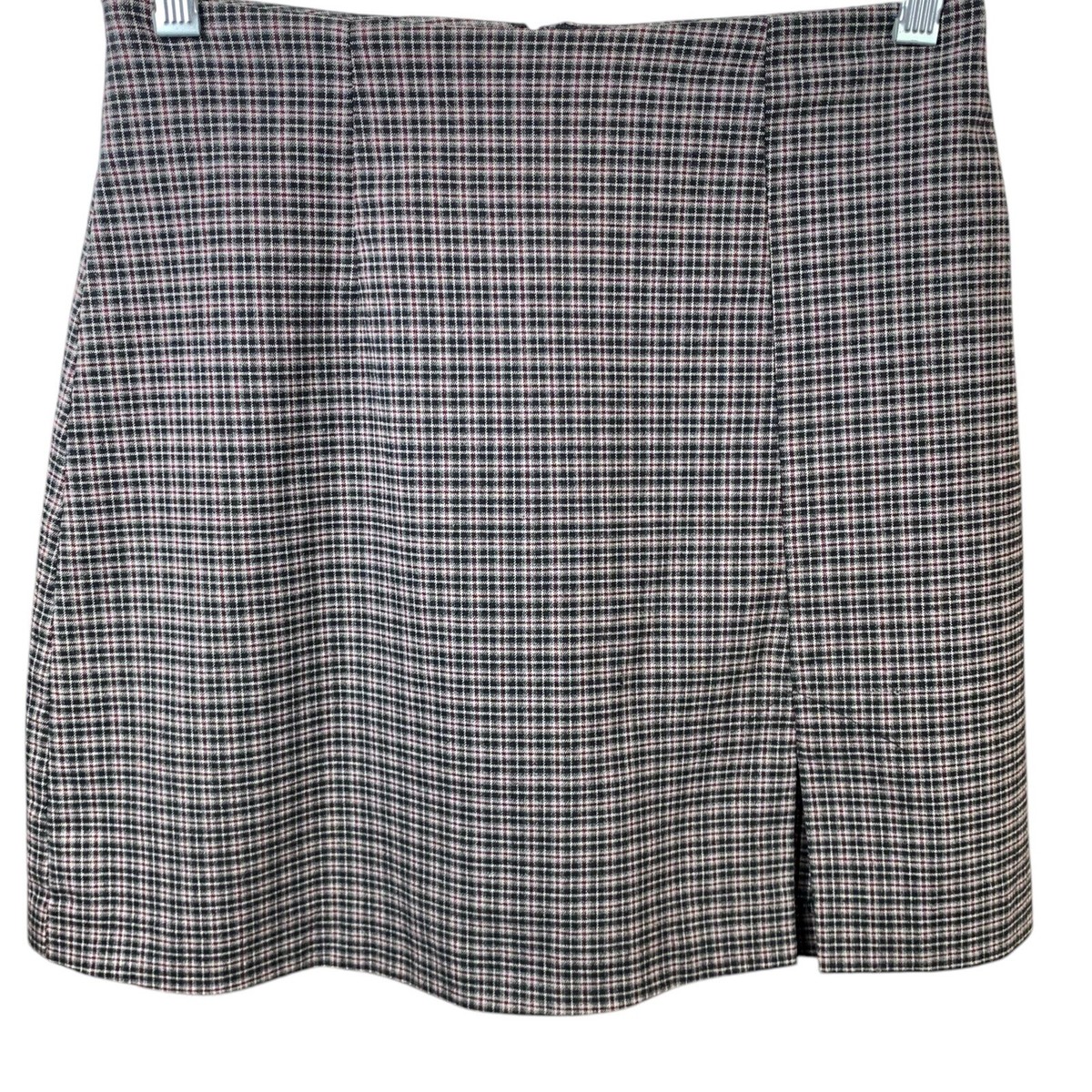 Side Slit Gingham Skirt Pacsun Vintage Mini Skirt Size Plaid Black