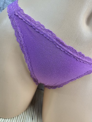 Xhilration XS Bikini Sexy Purple PANTIES PANTY Stretch Floral Gray Lace - Picture 3 of 17