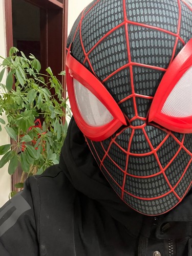 Spider-man Miles Morales Helmet Cosplay Spiderman Halloween 3D Mask Costume HOT - Picture 11 of 13