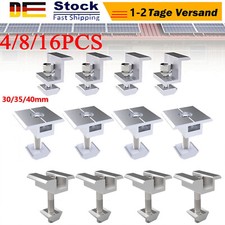 4/8x Endklemme Mittelklemme Standard inkl Verschraubung PV Solar Montage 30/35mm