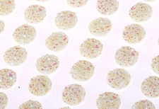 CraftbuddyUS CB042W 60pcs 10mm Self Adhesive White AB Sparkle Rhinestone Gems