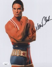 American Gladiators 8x10 photo of Nitro signed by Dan Clark JSA COA