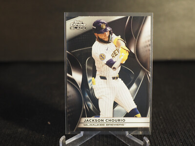 2025 Topps Chrome Black- Jackson Chourio- Rookie- #98- Brewers | eBay