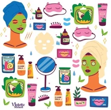 Violette Stickers Spa Day Girl Time Beauty Crafts Planner Supply Scrapbook