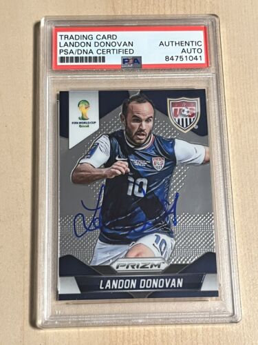 2014 Prizm Fifa World Cup Landon Donovan Signed Auto Trading Card #60 PSA/DNA - Picture 1 of 2