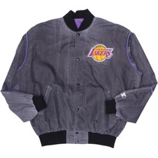 Vintage 90s Starter Los Angeles Lakers Mineral Wash Jacket Size XL