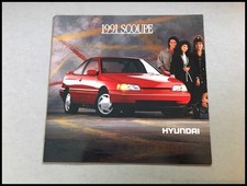 1991 Hyundai Scoupe 10-page Vintage Car Sales Brochure Catalog