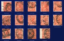1865 SG95 4d Deep Vermilion Plate 12 CG-TG GU All Imaged Choice of 14 Items kalm