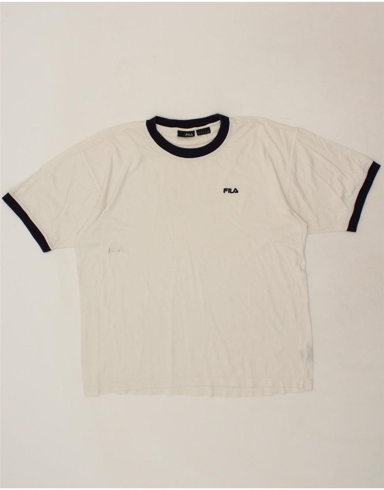 T shirt uomo FILA top XL bianco sporco cotone CD05