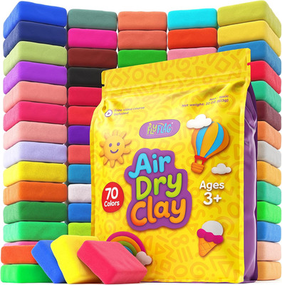 Flyflag Air Dry Clay - 70 Colors, Ultra Light and Soft, Non-Toxic Modeling Clay 