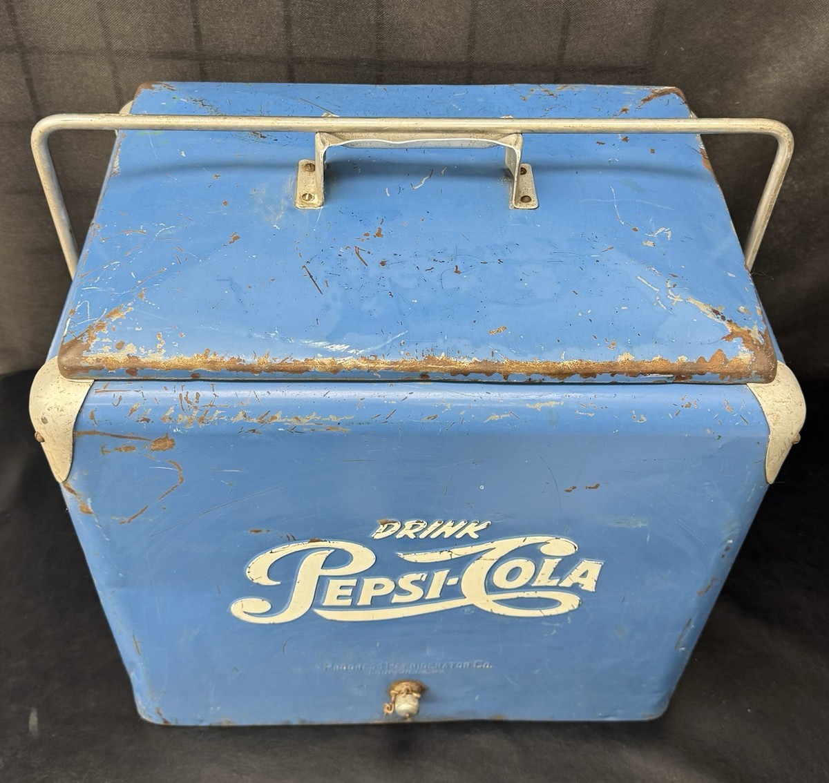 1950's Vintage Pepsi-Cola Metal Cooler Picnic Ice Chest | eBay