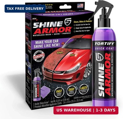 SHINE ARMOR Fortify Quick Coat High Performance Ceramic Coating, 2 Piece Set
