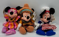 Mickey and Minnie Mini Bean Bag Plush Set of 3 Disney Store Collectible 2000s