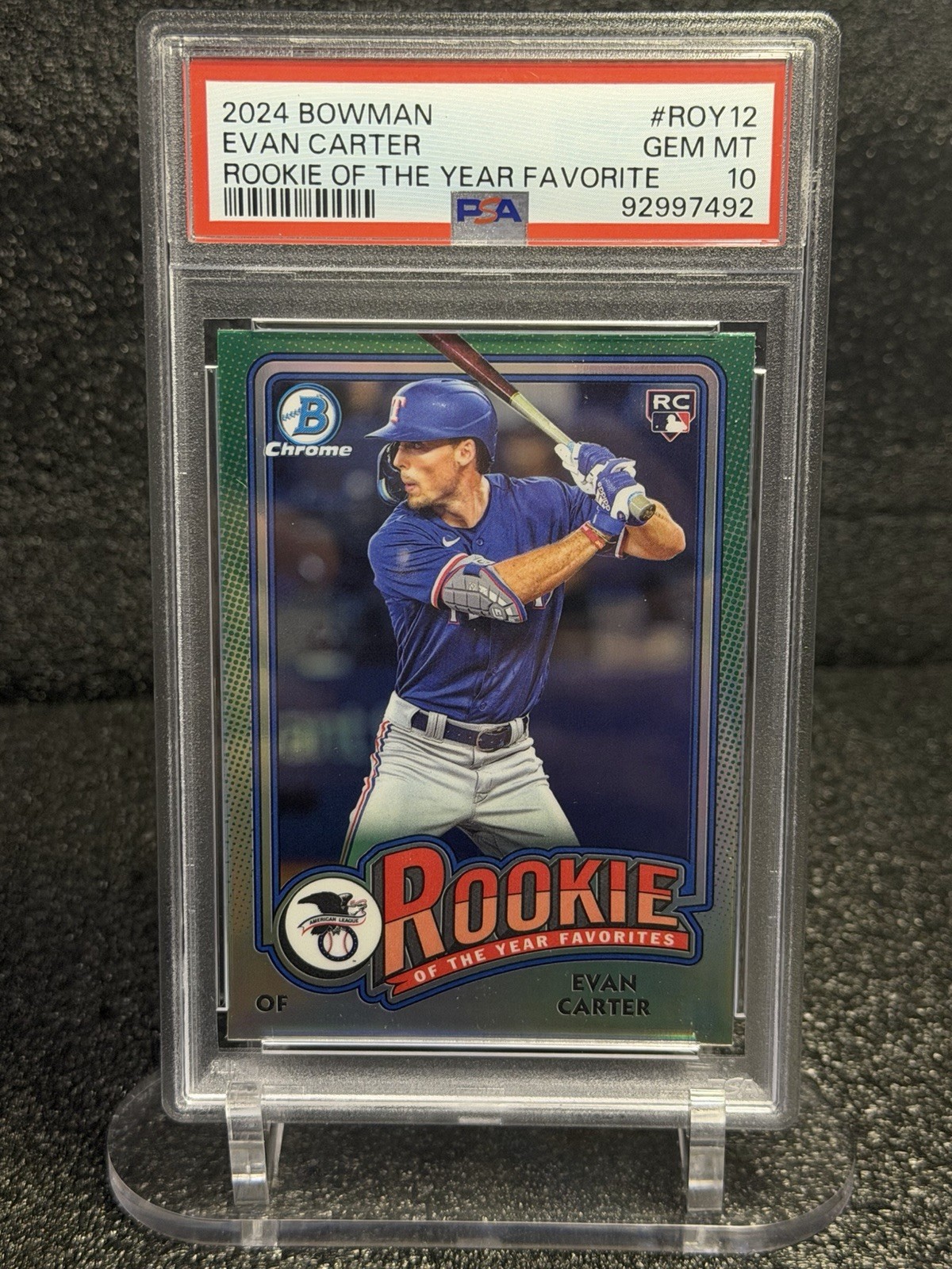 2024 Bowman - Rookie of the Year Favorites Evan Carter #ROY-12 (RC)  PSA 10 