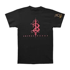 Men's Skinny Puppy Distressed Red T-shirt X-Large Black