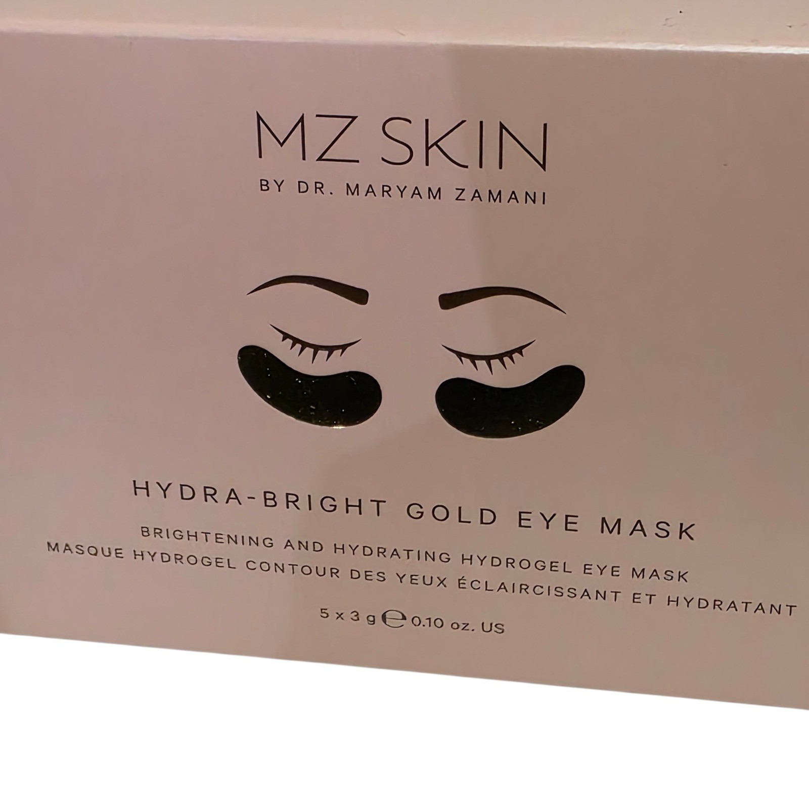 MZ Skin Hydra Bright Gold Eye Mask Brightening Hydrating 5 x 3g New