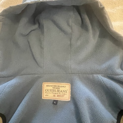 Guess Jeans Blue Hooded Fleece Lined Vest Girls Size Large - Picture 8 of 13