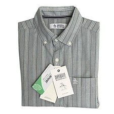 Original Penguin Shirt Men's Small Button-Down Shirt Multicolor Stripe NEW