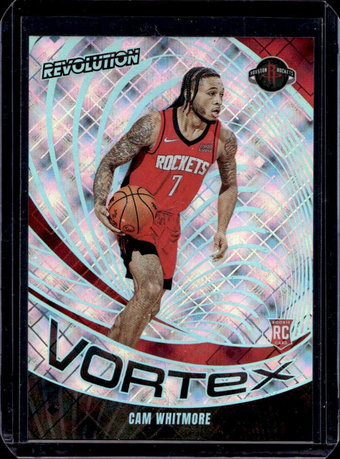 2023-24 Panini Revolution Cam Whitmore Vortex RC Cosmic Rookie #37/99 Rockets