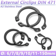 External Circlip 5mm-150mm Retaining Ring 65 manganese steel Ring D1400 DIN471