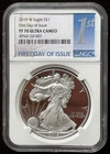 2019-W $1 SILVER AMERICAN EAGLE NGC PF70 First Day of Issue : 06966