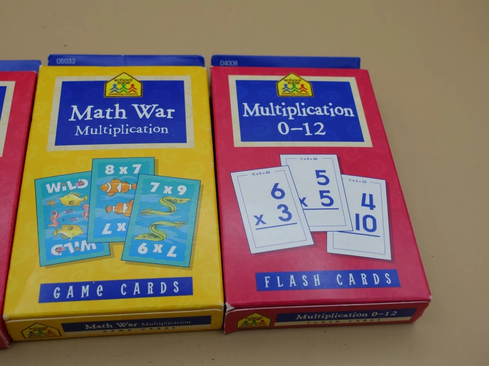 Лот из 3 школьной зоны флэш-карты начало вид слова математика войны и умножения - Изображение 4 из 4