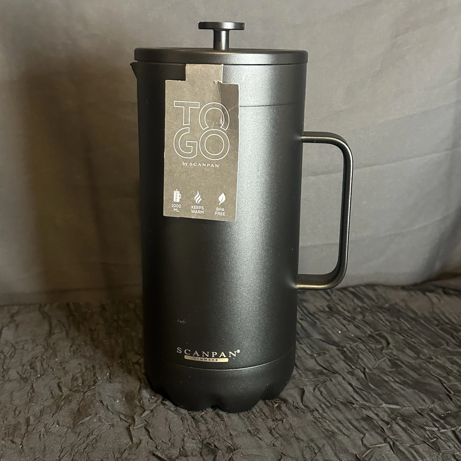 Scanpan to GO French Press Coffee Maker 1.0L Stainless Steel Black