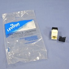 Leviton 41108-KA3 Almond Keyed Cat 3 Snap-In Quickport Jack Cat3 RJ45 Telephone