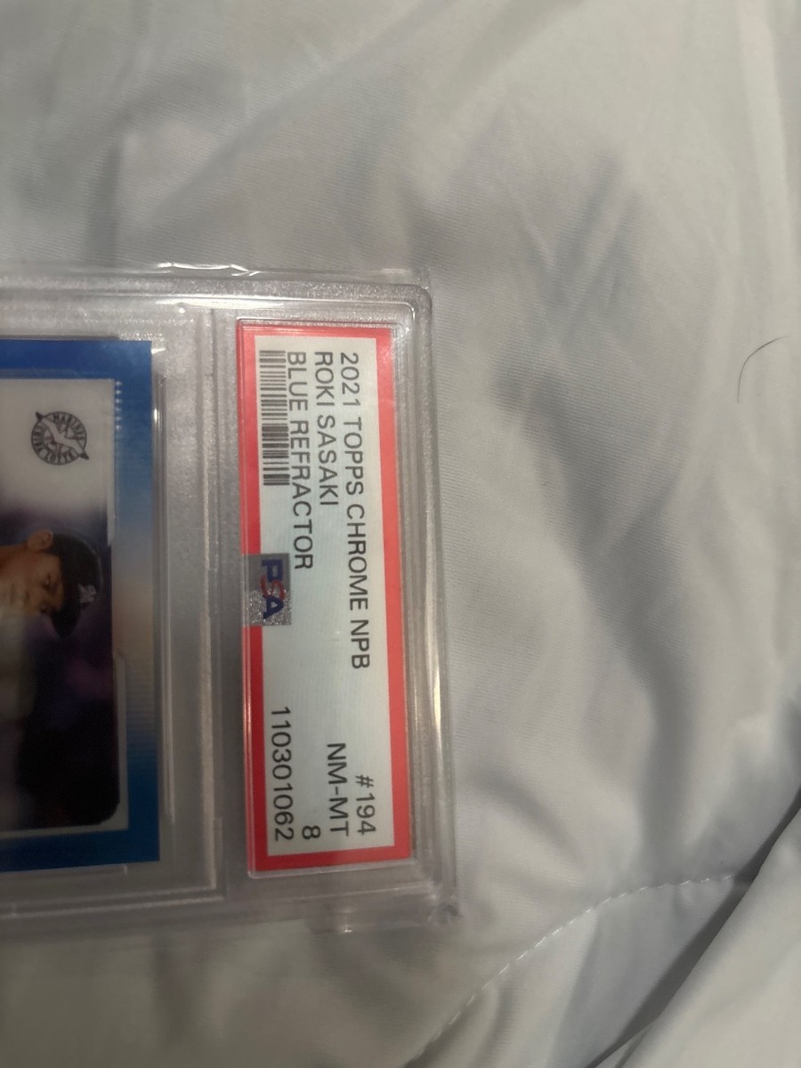 2021 Topps Chrome NPB Nippon Roki Sasaki Blue Refractor #28/150
